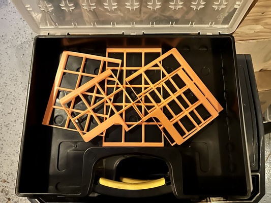 gridfinity baseplates harbor freight parts organizer - medium cut remixed by fusion94 tools organizers harborfreight smallpartsstorage harborfreighttools 3d print model - Mito3D