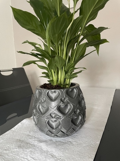 planter heart design by endk7designs household decor art decoration hearts heartvalentinesday home homedecor indoorgarden largeplantpot plant planters plantpot valentine valentinesday valentinesdaygifts vase 3d print model - Mito3D