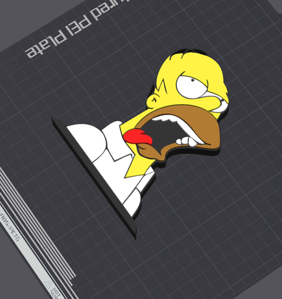 homer simpson masa ayakta durmak by 5kyrunn3r sanat heykeller simpsons bart springfield ölmek logo işaret mat groening ams hazır 3d print model - Mito3D