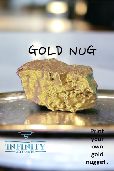 oro nug by infinito 3d stampe miniature febbre falso divertente ufficio scherzare bavaglio stampa rick facile divertimento presto 3d print model - Mito3D