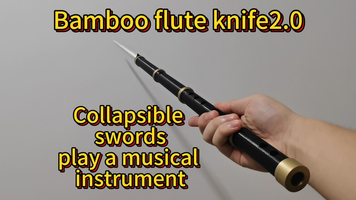 bambu flauta knife2 0 2 dobrável espadas toque musical instrumento by senhor amigo brinquedos jogos brinquedo faca chinês estilo música 3d print model - Mito3D