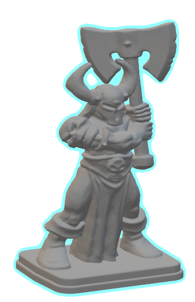 barbare armured by nouveau miniatures 3d print model - Mito3D