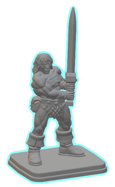 barbare by nouveau miniatures 3d print model - Mito3D