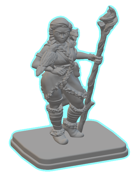 chaman by nouveau miniatures 3D print model - Mito3D