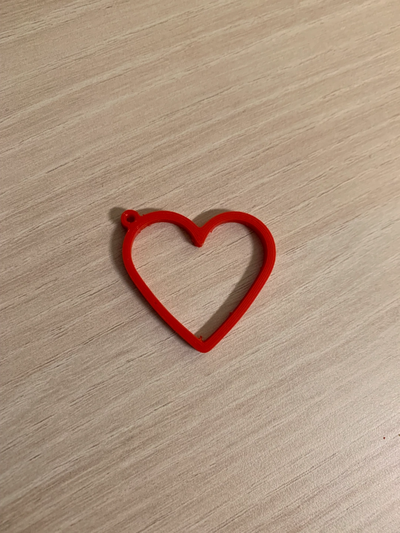 heart keychain pendant by xeraj household festivities hearts gift valentine valentineday valentines valentinesday key accessory keyaccessories accessories simple 3d print model - Mito3D