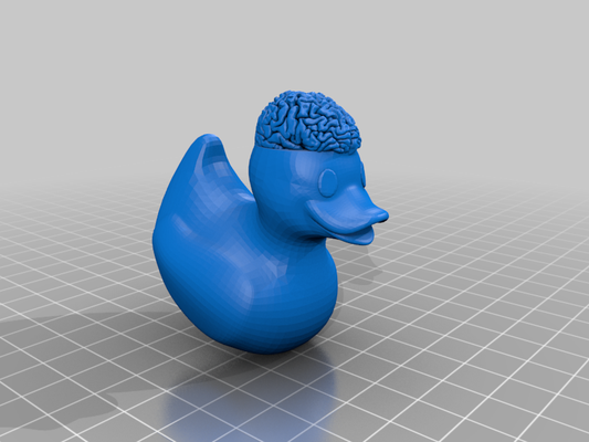 cerveau canard by fabricant nils art sculptures sculpture intelligent canards mensa 3d print model - Mito3D