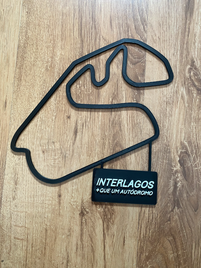 interlagos circuito pista mapa placa nombre by raimon arte 2d carrera pared 3d print model - Mito3D