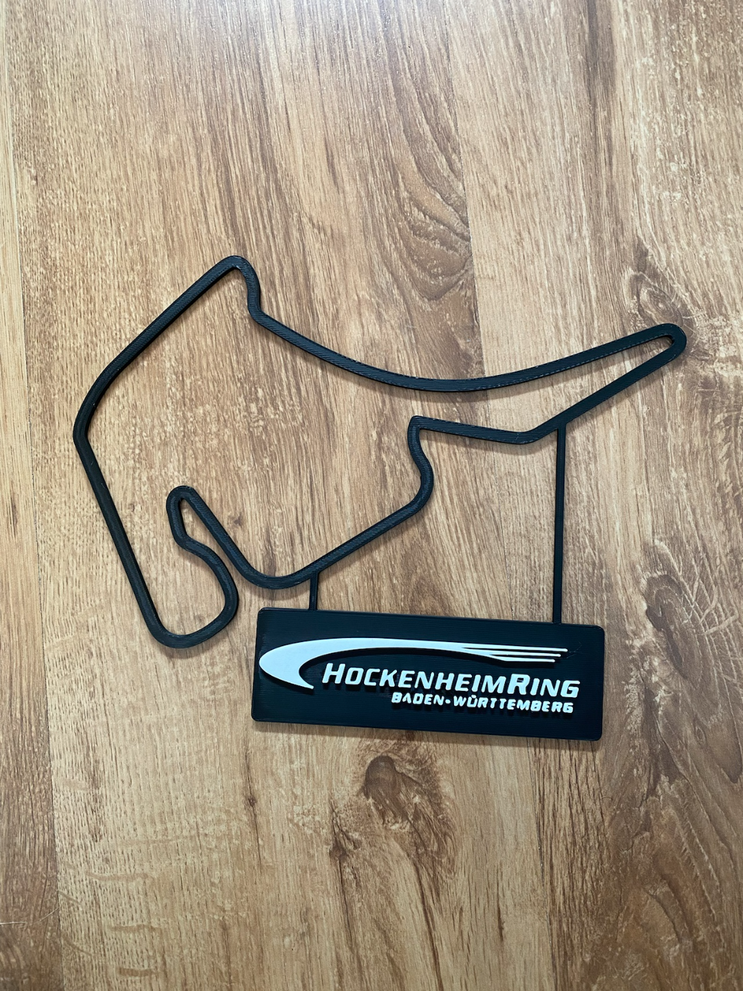 hockenheimring baden rttemberg spur karte typenschild by raymond kunst 2d rennen mauer 3D print model - Mito3D