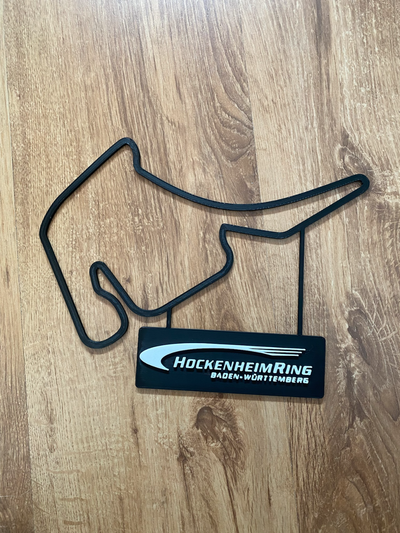 hockenheimring baden w rttemberg pista mapa placa nombre by raimon arte 2d carrera pared 3d print model - Mito3D