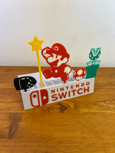 nintendo commutateur jeu titulaire soutien organisateur by gr3dstampaidee jouets jeux mario bros récipient 3d print model - Mito3D