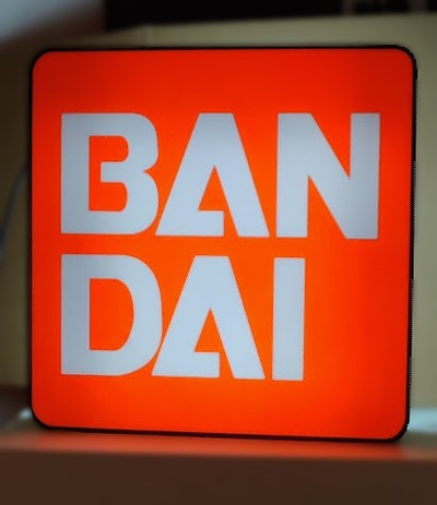 bandai classic logo lightbox by kf designs household decor namco light box nightlight night 3d print model - Mito3D