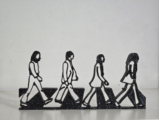 beatles mosteiro estrada escultura by dubmehard arte esculturas abbey road lineart 3d print model - Mito3D