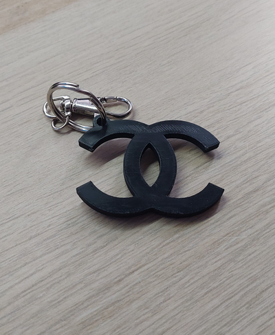 llavero chanel by piersonnico arte señales logos porte cle clave llave accesorio 3d print model - Mito3D