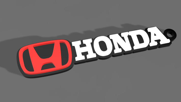 honda - keychain by lrcustoms art signs & logos llavero keychains car 3d print model - Mito3D