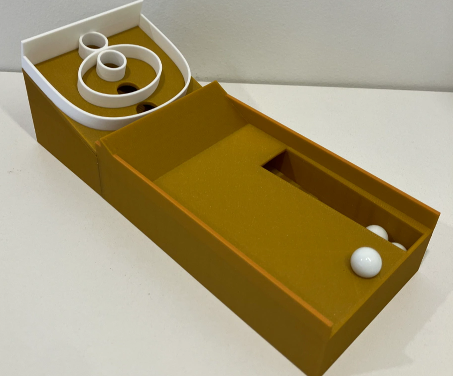 desktop skee ball set ball reset fun desktop desk by fin3dprinting spielzeuge spiele skee ski schreibtisch büro spiel mini spaß zubehörteil einfach projekt 3D print model - Mito3D