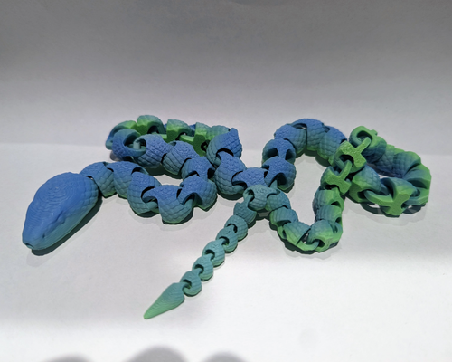 articulated snake remixed by toysbythomas miniatures creatures scale printinplace print in place print-in-place serpent fun articulating 3d print model - Mito3D