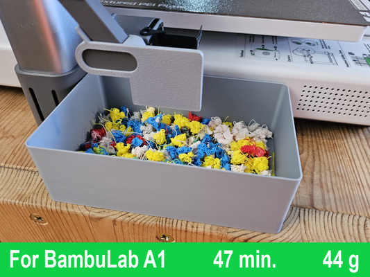 poop eimer deflektor bambulab a1 by threed michael 3d drucker zubehör box behälter müll mülleimer bambu abfall poopbucket 3d print model - Mito3D