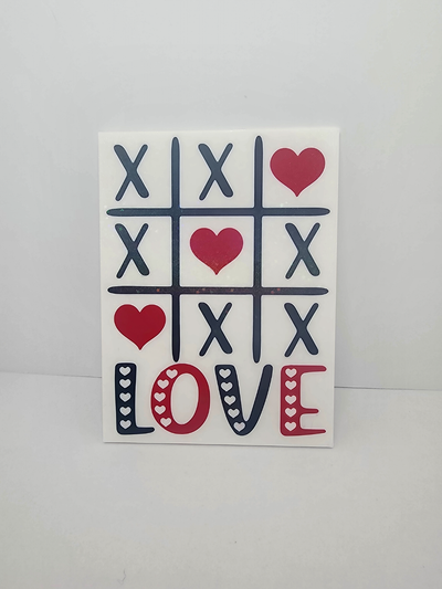 xoxo love by j3dps art 2d valentine valentines cards day valentinesday sign 3d print model - Mito3D