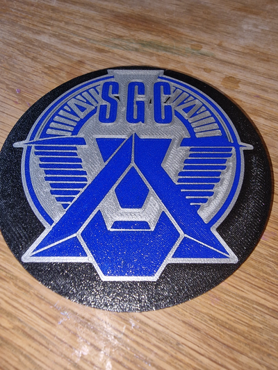 sgc coaster by poolst4r3d art signs & logos stargate 3d print model - Mito3D