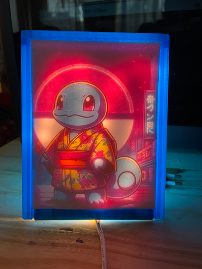 pokémon gicler carapuce lithophane by iikenshiroii art 2d lithophanie lampe 3d print model - Mito3D