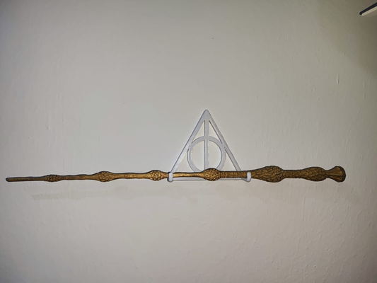 soporte varita by night3d props & cosplays harry potter stand pared sahuco magia 3d print model - Mito3D