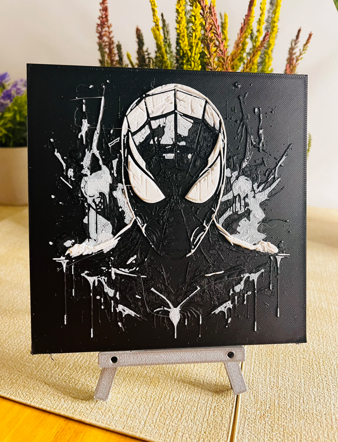 spider men -marvel hueforge by 3dprint masters art 2d marvel decor home wall 3D print model - Mito3D