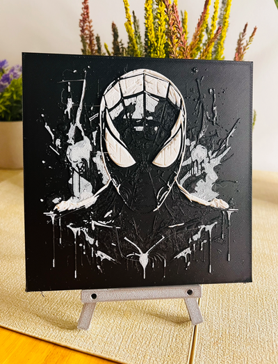 spider men -marvel hueforge by 3dprint masters art 2d marvel decor home wall 3d print model - Mito3D