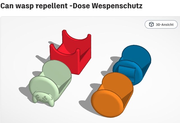 can wasp repellent -dose wespenschutz beh lter by lakapet household garden bierdeckel dosendeckel schutzdeckel 3d print model - Mito3D