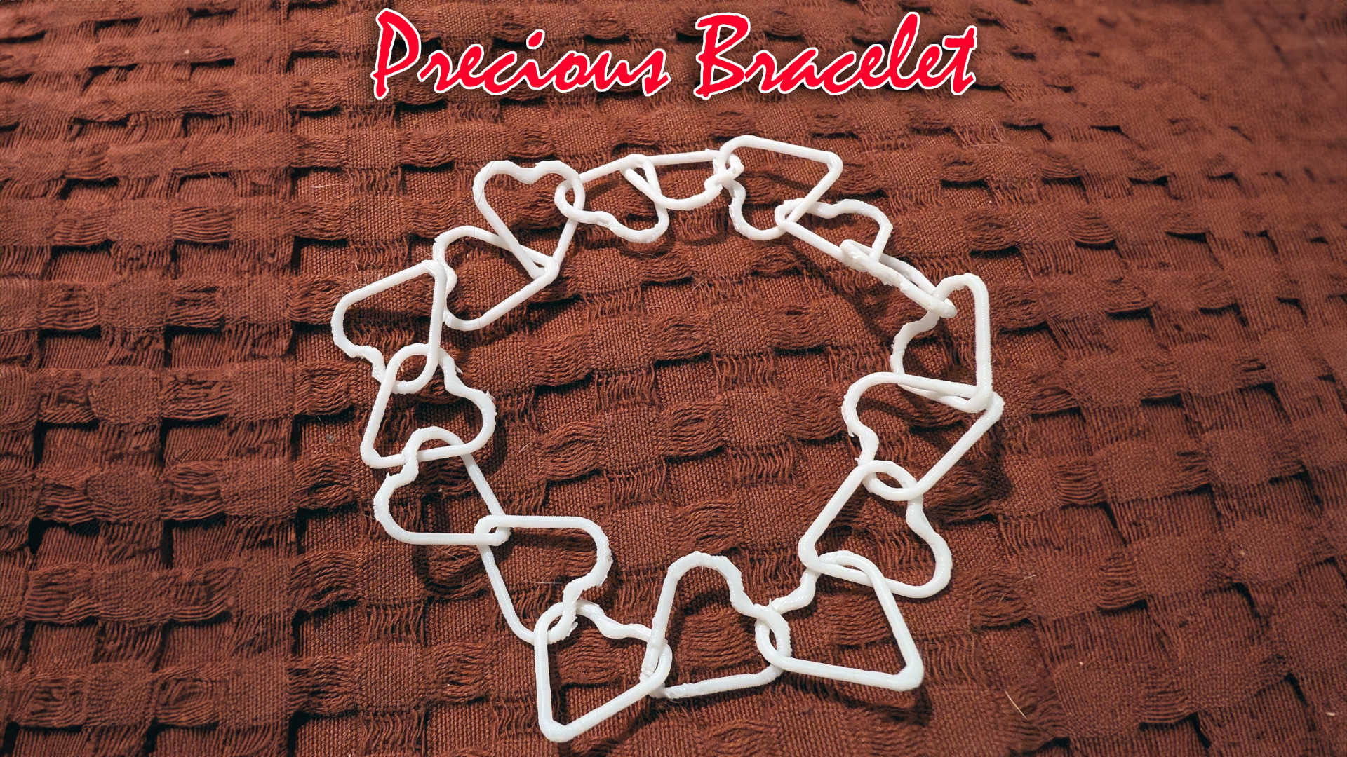 corazones pulsera by andrea1211 moda joyería joya corazón enamorado concurso santo precioso metal cadena delicado 3D print model - Mito3D