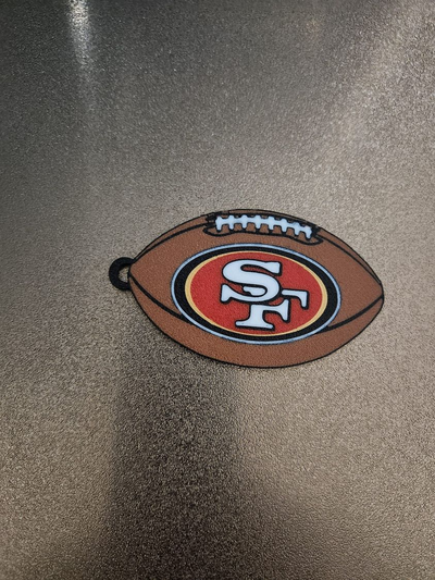 49ers key chain by bromigo77 art 2d keychain sports football nfl 3d print model - Mito3D