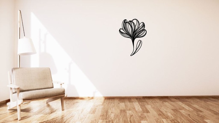 açafrão parede decoração by kutnohormac arte 2d 2dart 2dwallart 3dart 3dwallart flor flores casa sala minimalista primavera montagem 3d print model - Mito3D