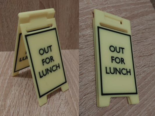 mittagessen warnung zeichen warnschild by becks86 haushalt büro 3d print model - Mito3D