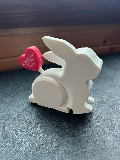 somebunny loves ramp walker by stacybraun31 art models bunny valentines love heart 3d print model - Mito3D