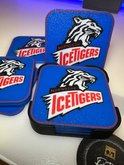 hielo tigres portavasos untersetzer by 3dprint pjw arte señales logos hockey 3d print model - Mito3D