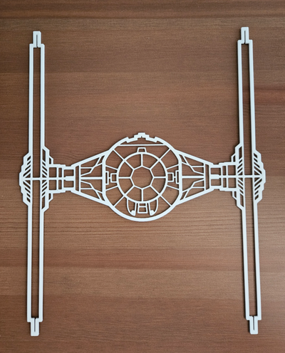 krawatte kämpfer wandkunst by limamike3d kunst zeichen logos star kriege krieg sterne feigen binden reich 3d print model - Mito3D