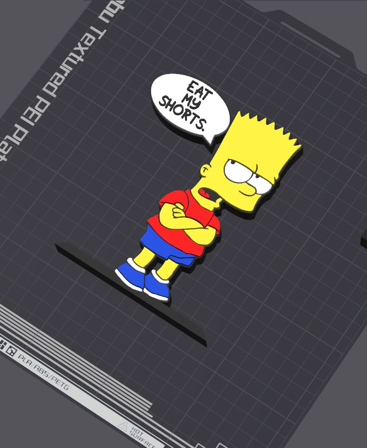 bart simpson tabela ficar pé by 5kyrunn3r arte esculturas simpsons homer mate groening logotipo placa morrer ams pronto springfield 3D print model - Mito3D