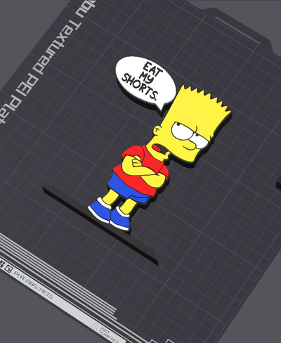 bart simpson table stand by 5kyrunn3r art sculptures simpsons homer matt groening logo sign die ams ready springfield 3d print model - Mito3D