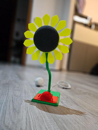 tournesol titulaire soutien google accueil maison mini nid by simonmakerforge ménage bureau accessoires décor 3d print model - Mito3D