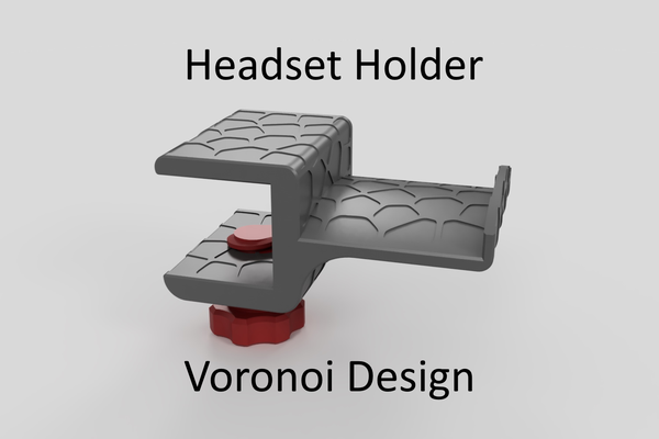 kulaklık kulp destek voronoi tasarım by oyuncaklar ev halkı ofis oyun yular askı kanca başörtüsü aksesuarlar masa sıra aksesuar sanat 3d print model - Mito3D