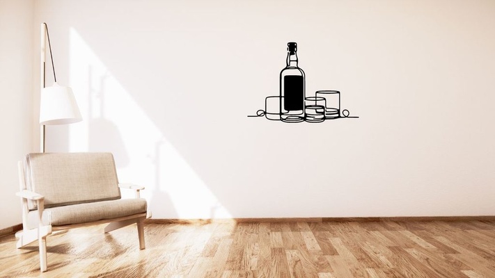 whiskey brille schließen ky mauer dekoration by kutnohormac kunst 2d 2dart 2dwallart 3dart 3dwallart schlafzimmer zuhause haus wohnkultur wohnzimmer minimalistisch wandkunst wandhalterung 3d print model - Mito3D