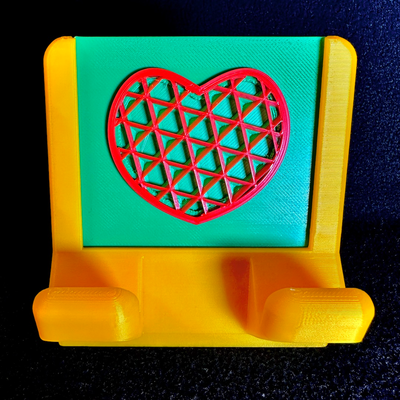 liebe 3d drucker by abonnieren haushalt feierlichkeiten valentinstag botschaft telefon stand zelle handy mobiltelefon austauschbar 3d print model - Mito3D