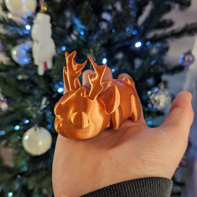 cute flexi eldest deer by bellamys3dprints toys & games toy fidget animal flexible articulated christmas reindeer 3d print model - Mito3D