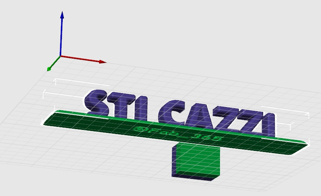 sticazzi simpatica scritta motivazionale tipicamente italiana tavolo by favoloso 365 giocattoli giochi personaggi scritto lettere divertente 3d print model - Mito3D