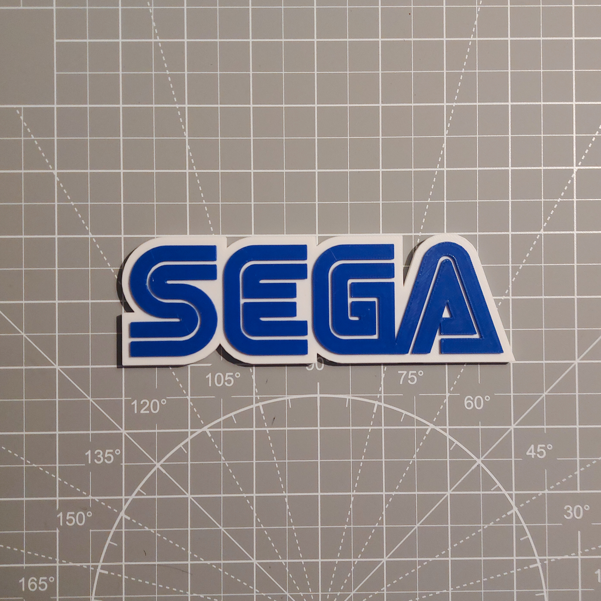 sega logo mensola schermo magnete portachiavi by polyzone3d arte segni loghi cartello video gioco 3D print model - Mito3D