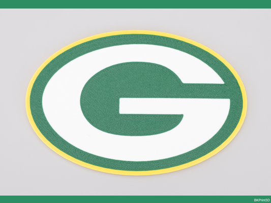 green bay packers plaque multi-color by bkprint3d art signs & logos nfl 3d print model - Mito3D