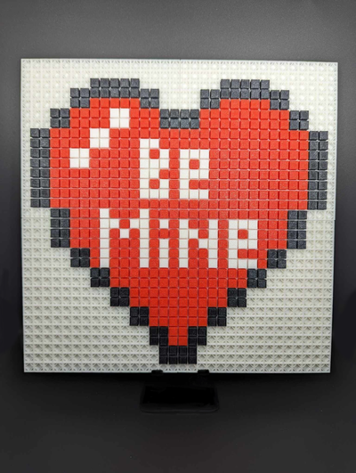 be cuore pixel puzzle by joeyquelloragazzo generativo 3d modello creatore san valentino giorno coppia coppie regalo 3d print model - Mito3D