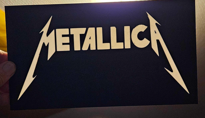 metallica caixa luz by bruxo arte sinais logotipos luminária 3d print model - Mito3D