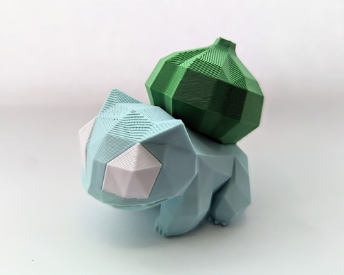 poly bulbasaur by thomas spielzeug spielzeuge spiele zeichen pokémon pikachu ams einfach unterstützt 3d print model - Mito3D