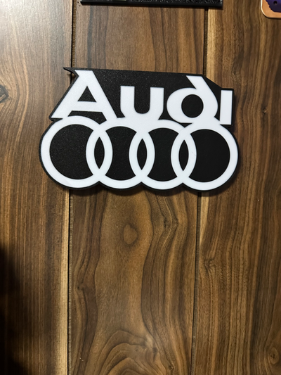 audi logo hafif kutu duvar sanat by tropikgtiturbo işaretler logolar vw volkswagen vag euro eurocars b5 b6 b7 b8 a4 s4 rs4 s5 a5 rs5 a3 s3 rs3 audia3 audia4 audirler 3d print model - Mito3D