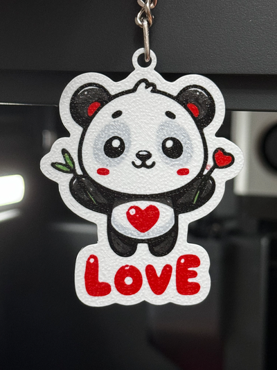 niedlich panda schlüsselbund by brk labs haushalt haustiere katze schmuck tier ams multi farbe liebe herz valentinstag kunst bambu strukturiert geschenk ehefrau freundin hund haustier 3d print model - Mito3D